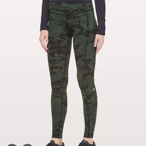 Lululemon vintage rare camo camouflage leggings full length 28”
